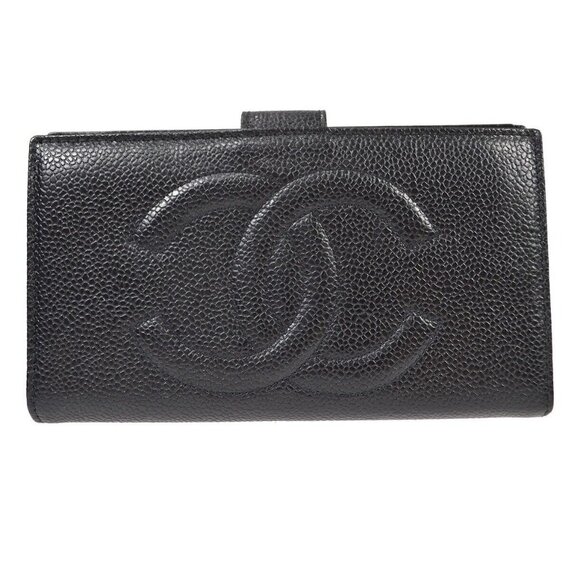 Chanel Long Wallet Black Calfskin - Picture 1 of 13